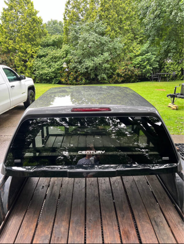 Truck Cap - F150 - 5.5ft - Gray Century (LEER) frameless rear door truck cap. For a 2021-2024+ Ford F150 with 5.5’ short bed - Image 3